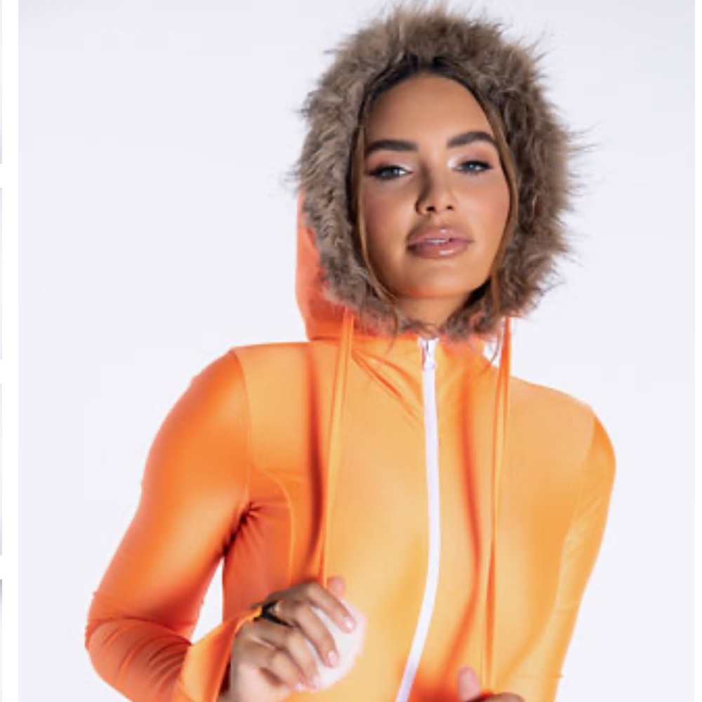 Starline Small Town McKenna Neon Orange Adult Costume Size Medium NWOT - Picture 4 of 15